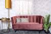 Sepia sofa, mørk rød velur
