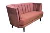 Sepia sofa, mørk rød velur