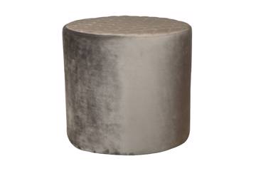 Ejby Pouf - Round - grey velvet