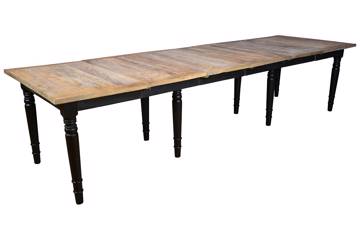 Natare uttrekkbartbord 120-320x100xH74 cm, sorte bein