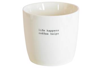 Kopp"Life happens, coffe helps"