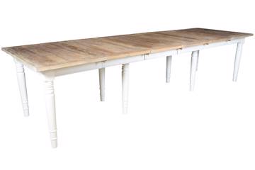 Natare uttrekkbartbord 120-320x100xH74 cm, hvite bein