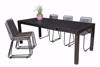 Bilde av Uttrekkbart bord, 200/275x100cm, sort og 6 Limosa stoler, grå