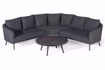 Bilde av Avena Hjørnesofa med rundt bord, mørk grå