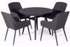 Bilde av Avena rundt spisebord og 4 Avena stoler, mørk grå