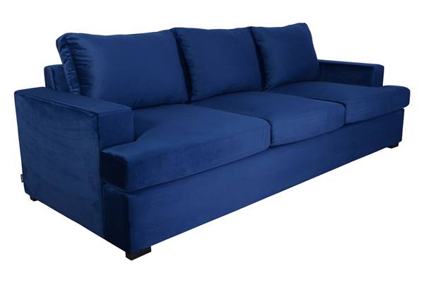 Lamina 3 seter sofa, blå velur