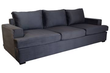 Lamina 3 seter sofa, mørk grå velur