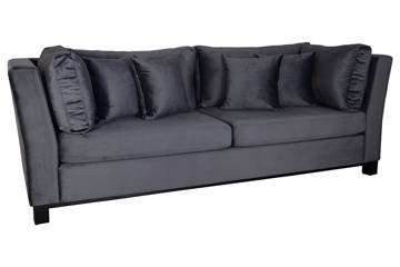 Forma 3 seter sofa, mørk grå velur