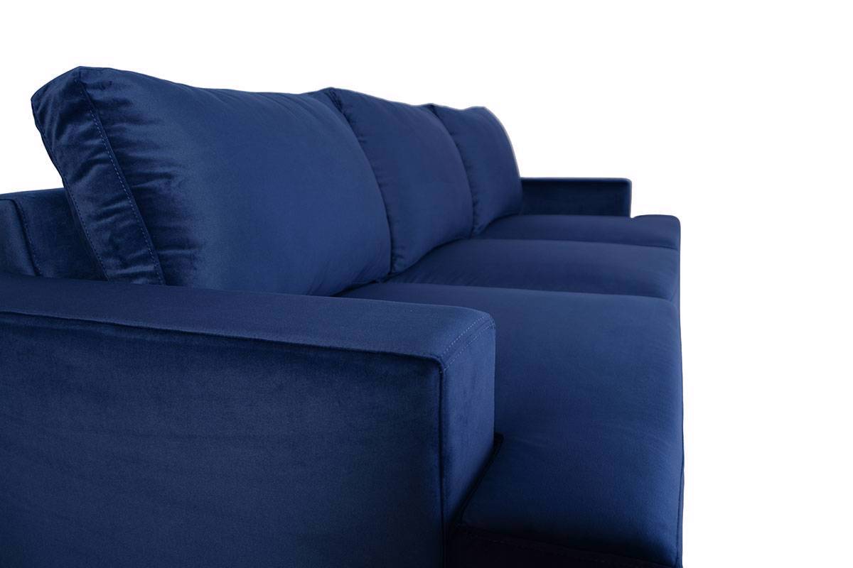 Taigaen. Lamina 3 seter sofa, blå velur