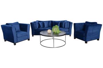 Forma sofagruppe, blå velur
