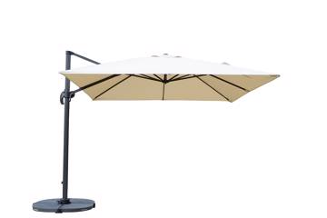 Parasoll 3x3m, Lys beige m/4 lodd