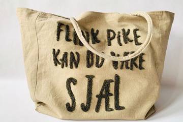 Veske 45x45cm "Flink pike kan"