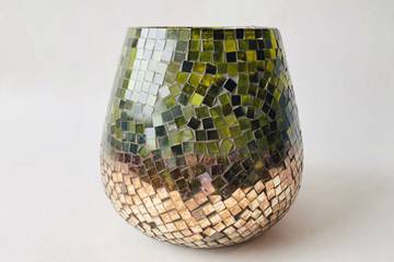 Lysglass mosaikk, grønn