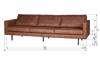 Bilde av Rodeo 3 seter sofa, Cognac