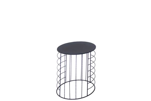 Lien, bord/oppbevaring, sort metall 