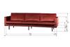 Bilde av Rodeo 3 seter sofa, Chestnut