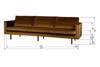 Bilde av Rodeo 3 seter sofa, Honey Yellow