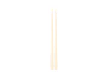 Krem LED shiny dinner candle - 2,2x38 cm