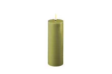 Oliven grønn LED kubbelys – 5×15 cm