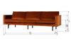 Bilde av Rodeo 3 seter sofa, Rust velur