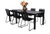 Iowa uttrekkbart bord og 6 Limosa stoler, sort 