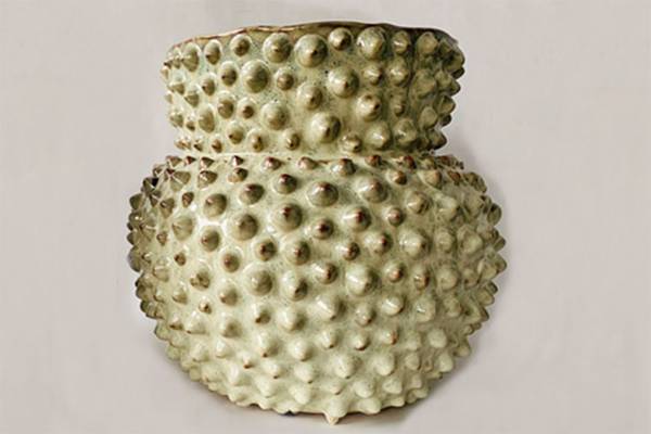 Keramikk vase, grønn