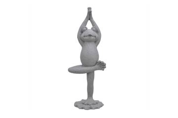 Yoga frosk, stående, grå 
