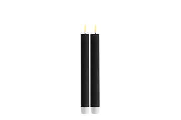 Sorte LED kronelys – 2,2x24 cm