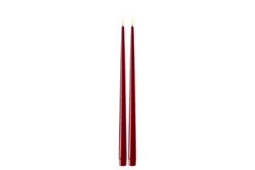 Bordeaux LED shiny dinner candle - 2,2x38 cm