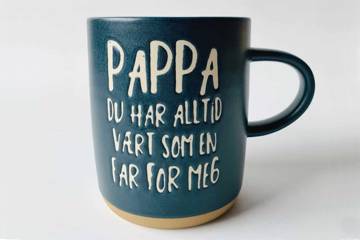 Krus "Pappa - vært som en far", blå