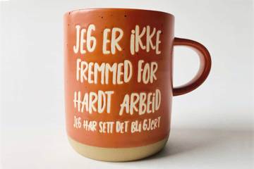 Krus "Hardt arbeid", orange