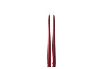 Bourgogne LED shiny dinner candle - 2,2x28cm