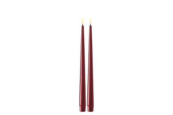 Bourgogne LED shiny dinner candle - 2,2x28cm