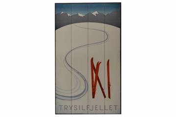 Treskilt Trysilfjellet, 35x61cm