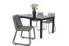 Bilde av Iowa uttrekkbart bord og 4 Limosa stoler, grå 