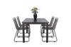 Bilde av Iowa uttrekkbart bord og 4 Limosa stoler, grå 