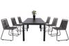 Bilde av Iowa uttrekkbart bord og 6 Limosa stoler, grå 