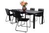 Bilde av Iowa uttrekkbart bord og 6 Limosa stoler, sort 