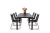Bilde av Iowa uttrekkbart bord og 6 Limosa stoler, sort 