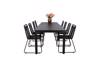 Bilde av Iowa uttrekkbart bord og 8 Limosa stoler, sort 