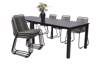 Bilde av Iowa uttrekkbart bord og 8 Limosa stoler, grå 