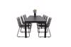 Bilde av Iowa uttrekkbart bord og 8 Limosa stoler, grå 