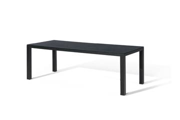 Lutea rektangulært spisebord, mørk grå 