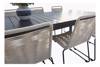 Bilde av Uttrekkbart bord, 200/275x100cm, sort og 6 Limosa stoler, beige