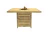 Fir. alubord, beige med firkant innsettbar