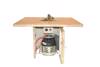 Bilde av Fir. alubord, beige med firkant innsettbar