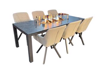 Lutea spisesett, beige med gassbrenner