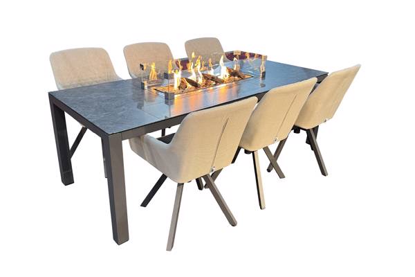 Lutea spisesett, beige med gassbrenner
