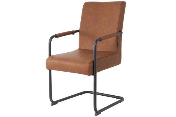 Asber spisestol, brun PU