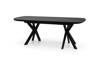 Dis rektangulært spisebord, sort 
